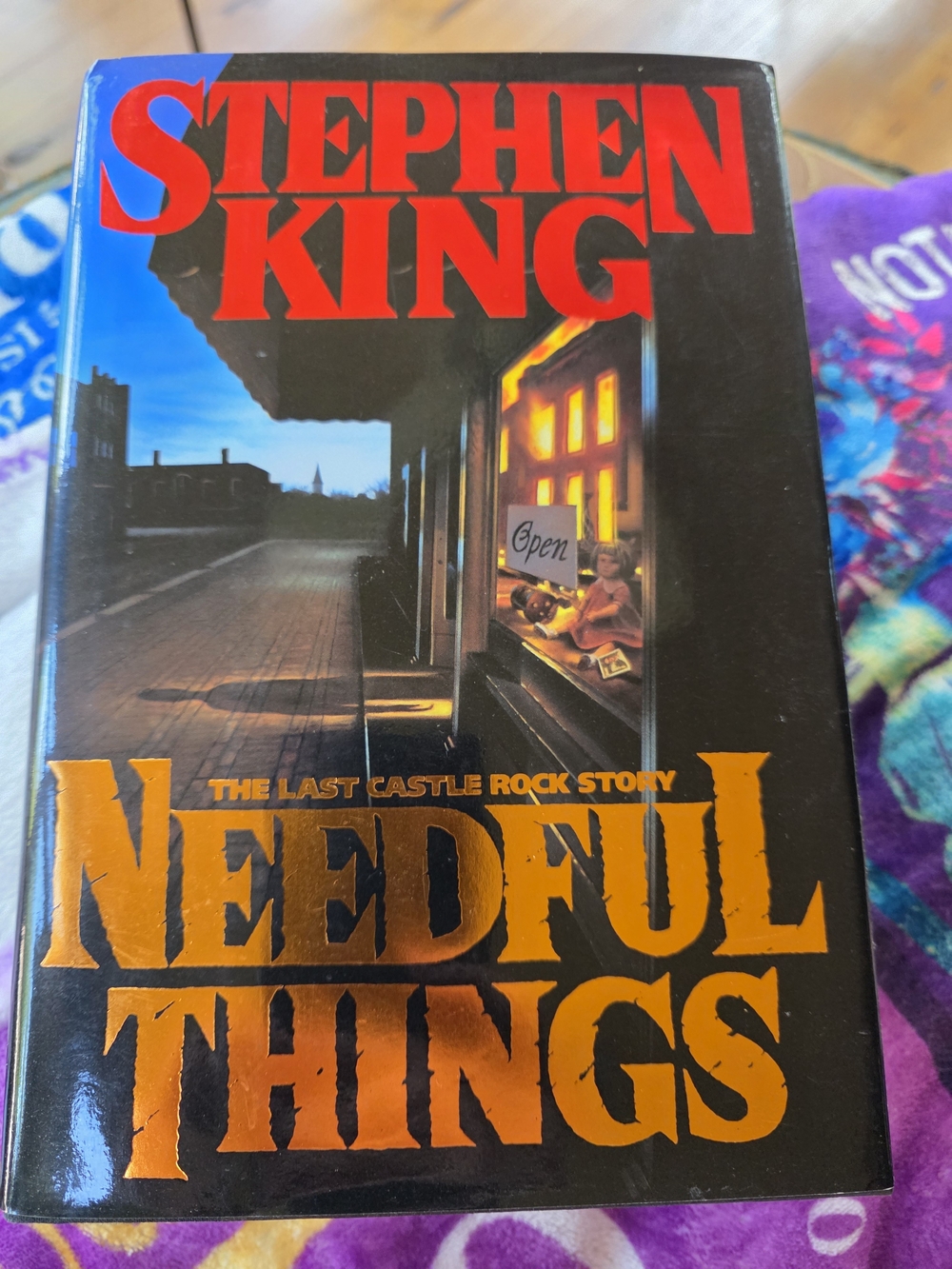 Stephen King Needful Things Hardcover Book - With Relective Lettering 1991